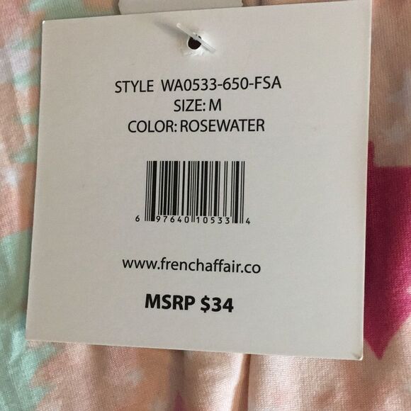 French Affair Christmas Tree Holiday Long Sleeve Top Sz Medium - Picture 4 of 11